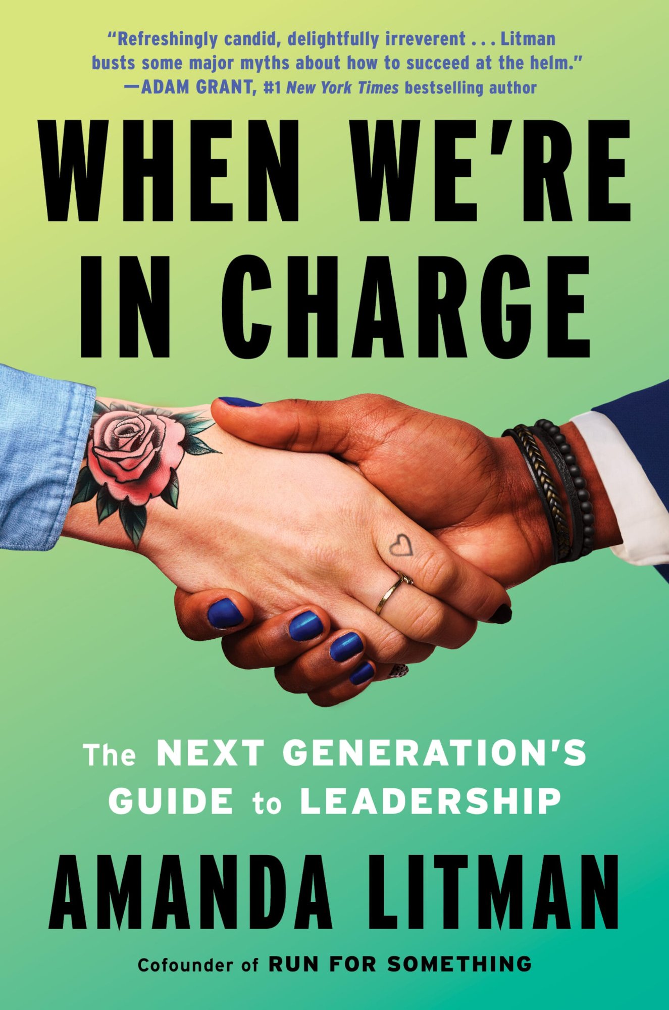 When We're in Charge book cover — hardcover edition, Amanda Litman 2025